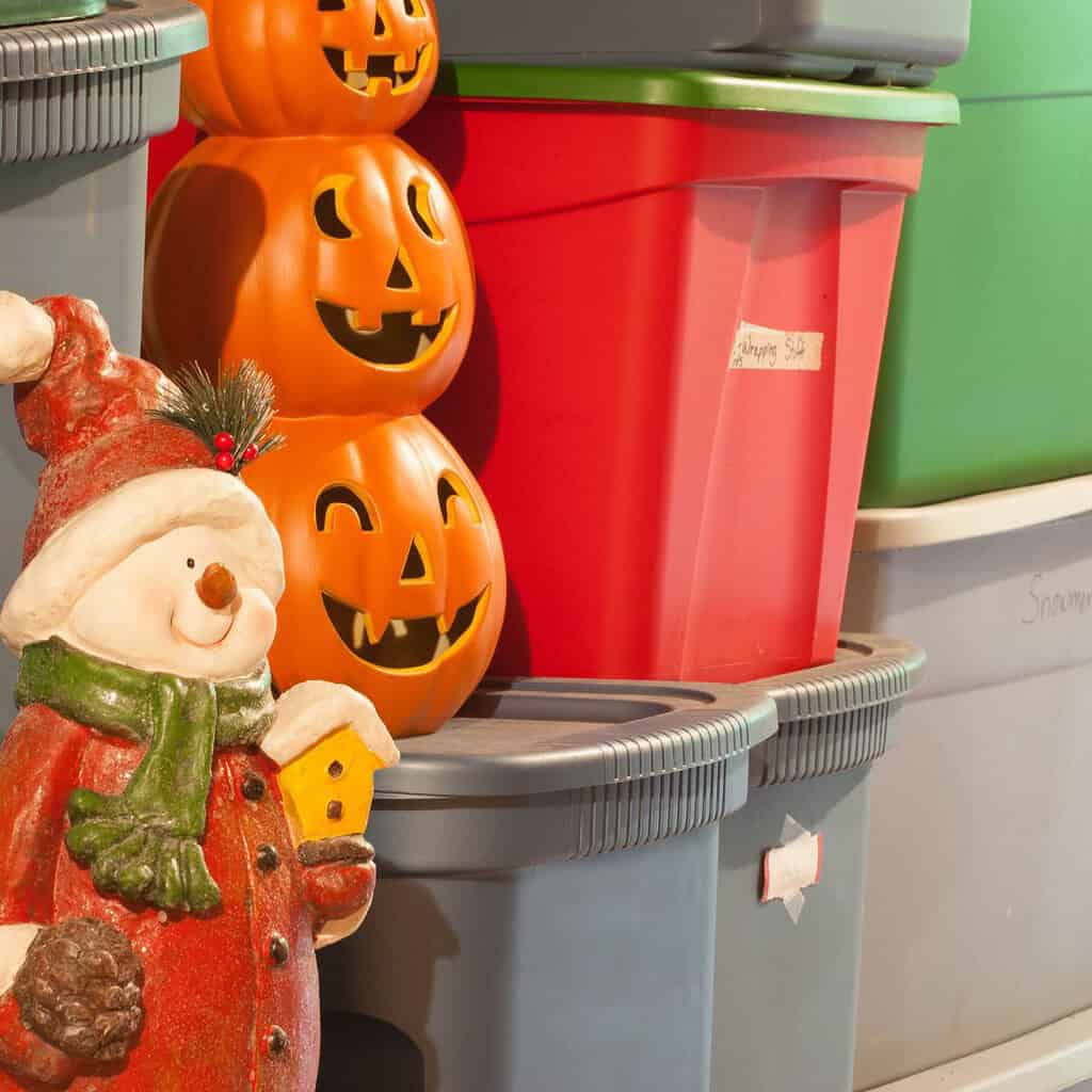 pumpkins stored in storage unit