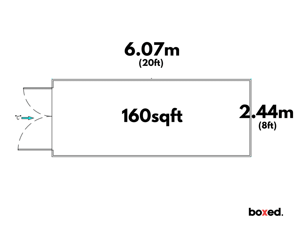 20ft Garston Storage Unit Dimensions